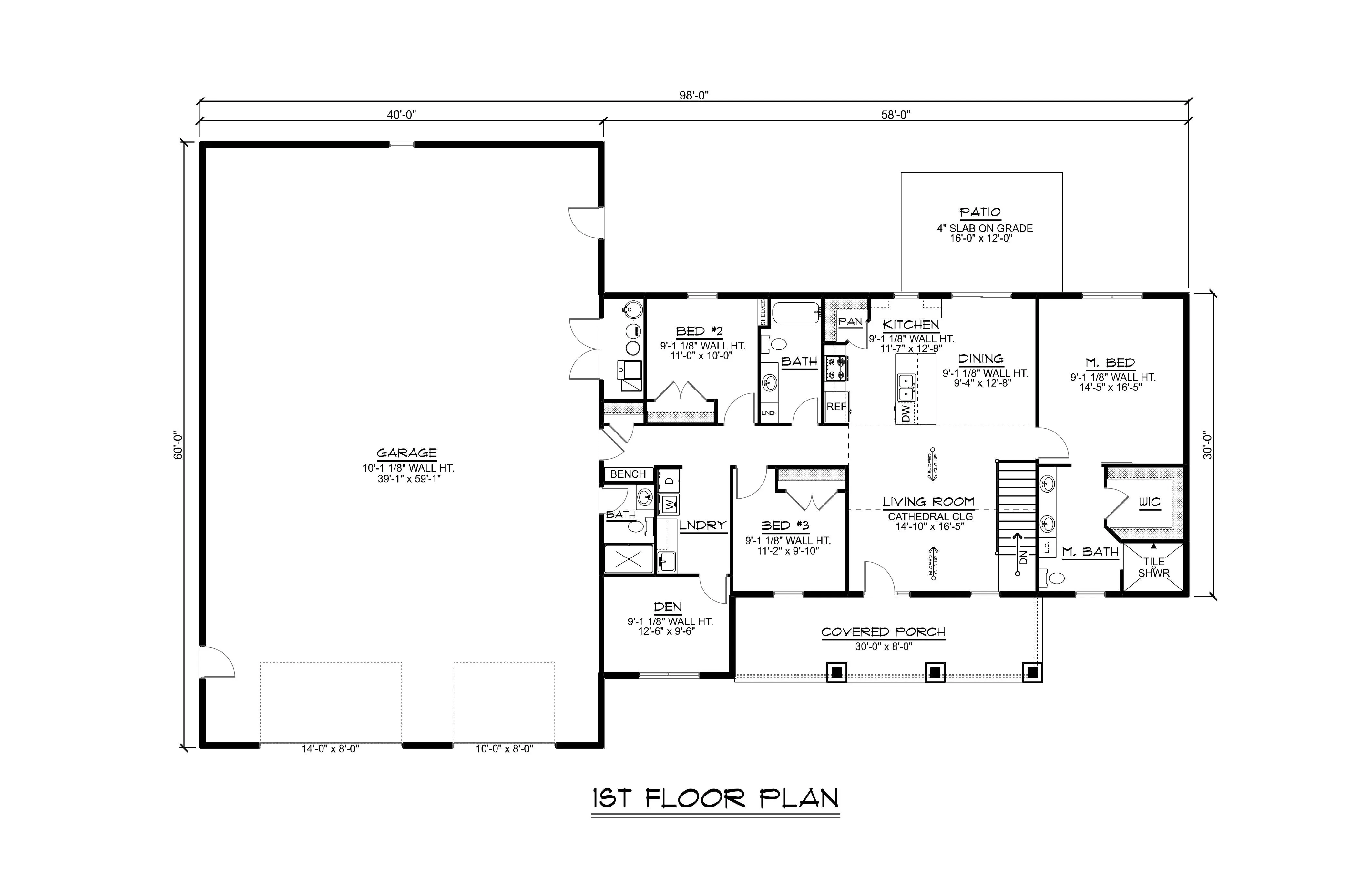 Spacious Three-Bedroom House Plan