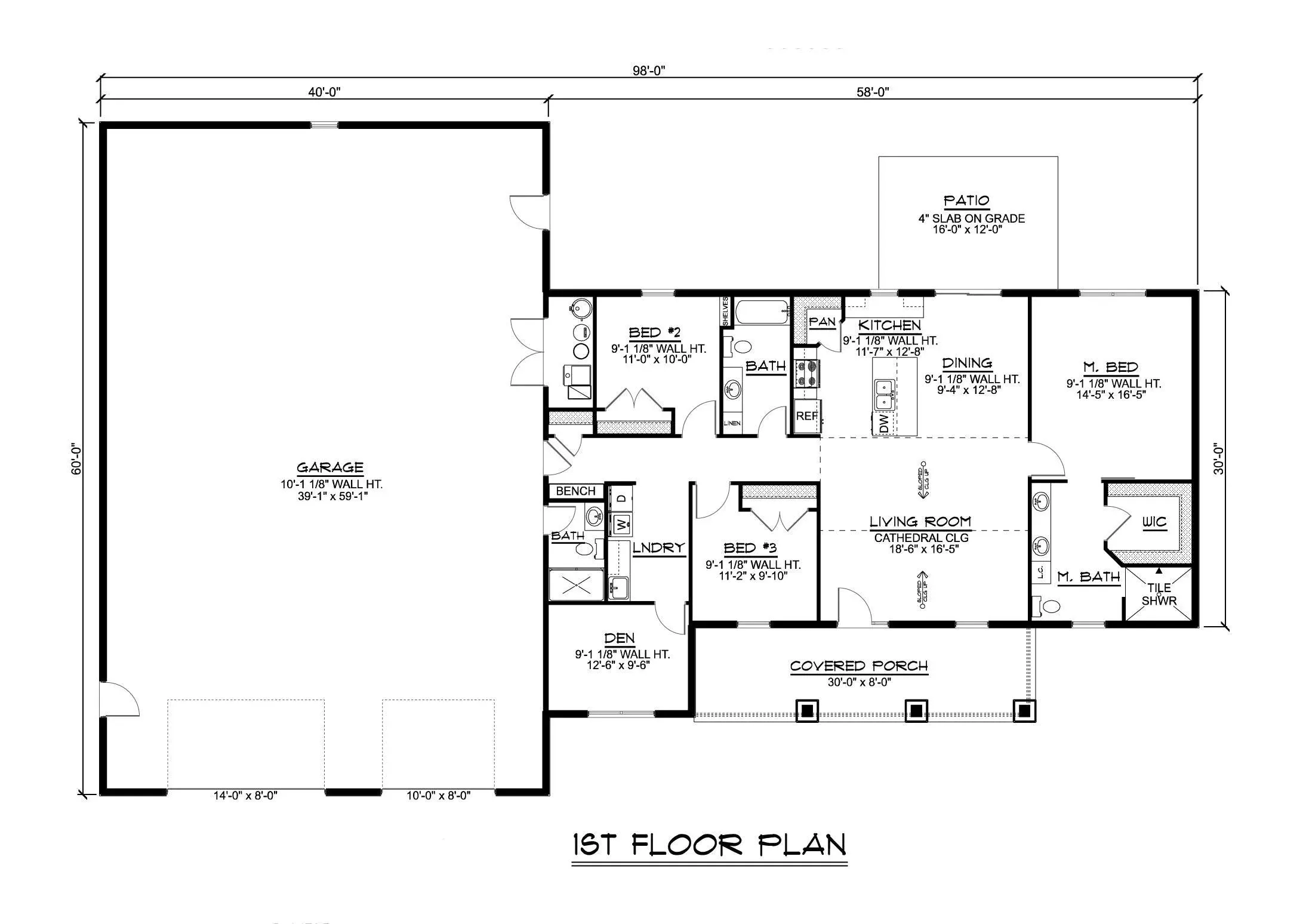Spacious Three-Bedroom House Plan