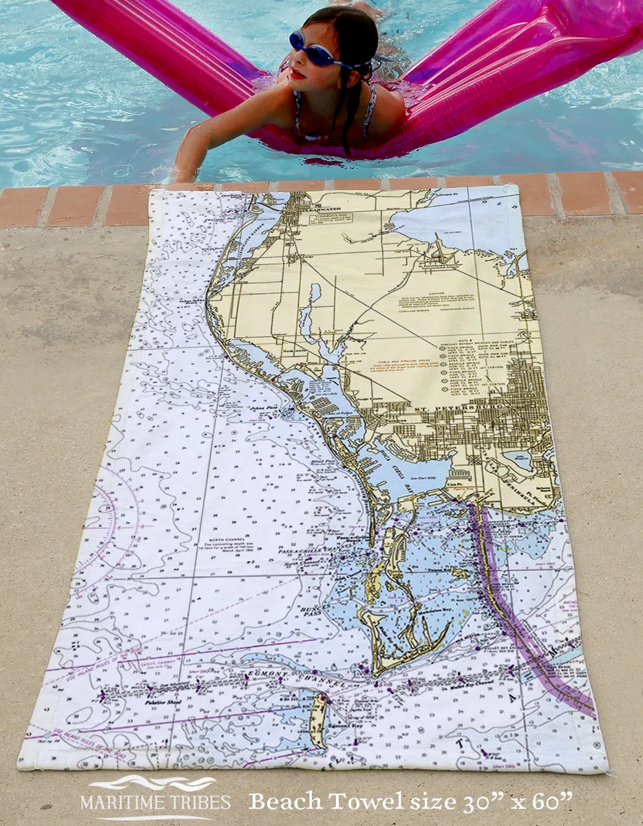St. Petersburg / Tampa Chart Quick Dry Towel