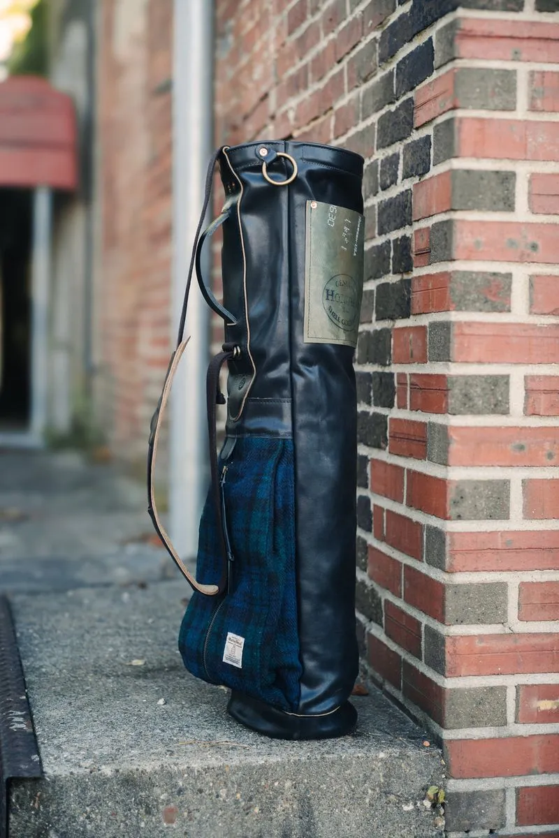 Steurer & Co X Bluegrass Fairway Golf Bag in Horween Leather / Harris Tweed