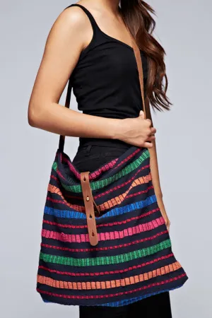 Striped Cross-Body Bag