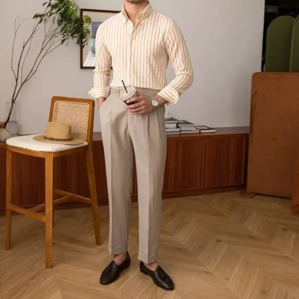 Striped Seersucker Shirt - Cross & Crown