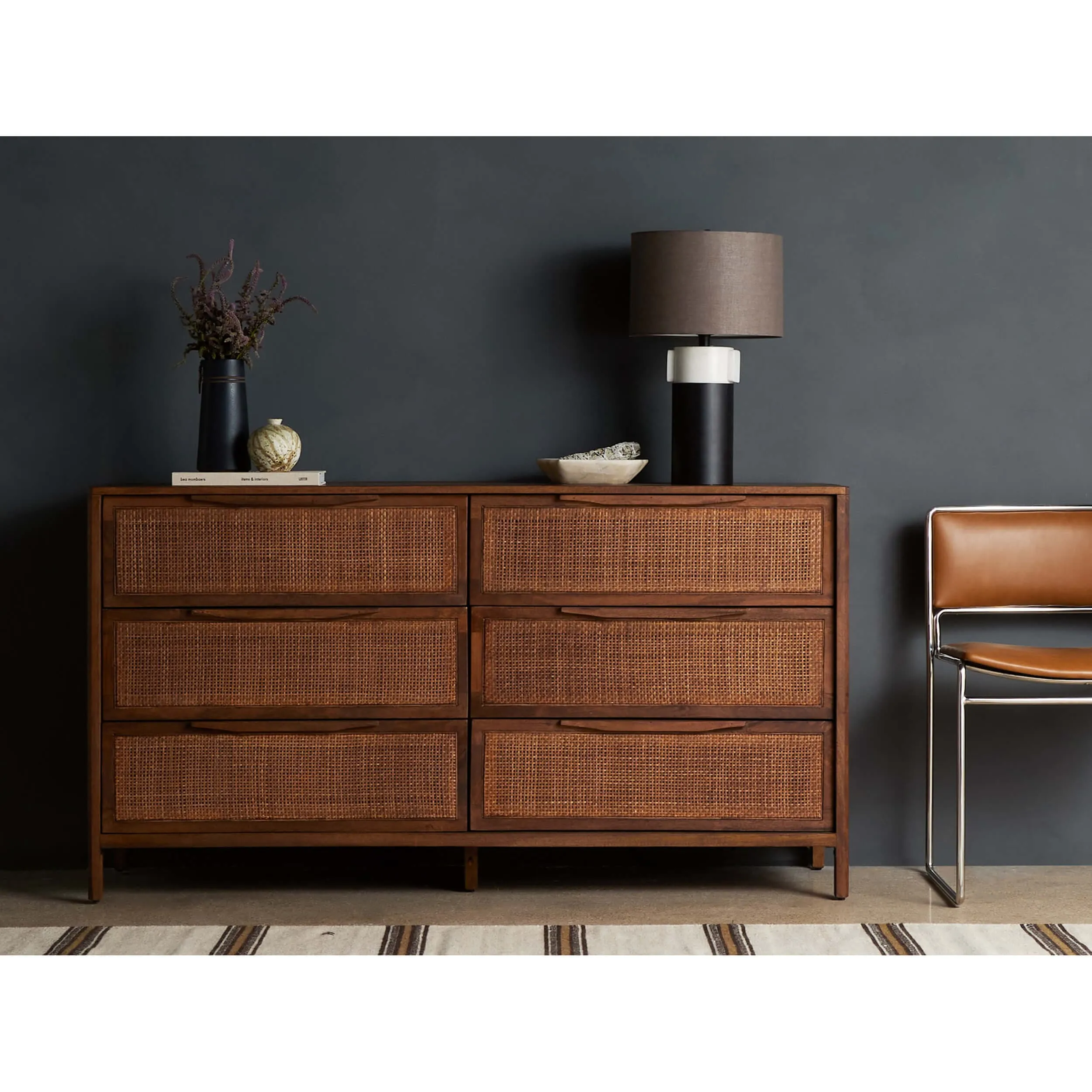 Sydney 6 Drawer Dresser, Brown Wash