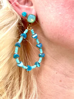 The Pink Panache Oceans Turquoise Earring