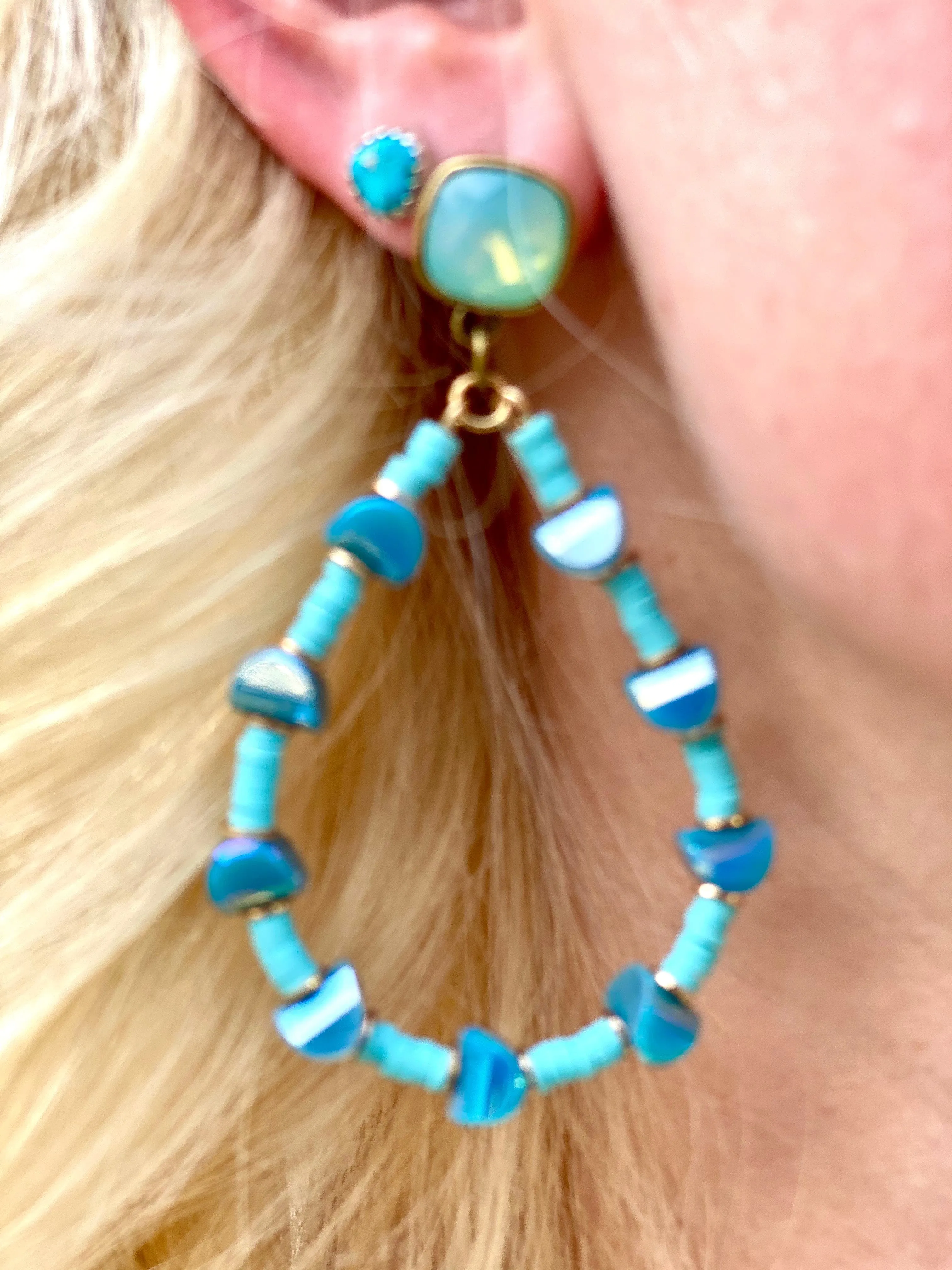 The Pink Panache Oceans Turquoise Earring