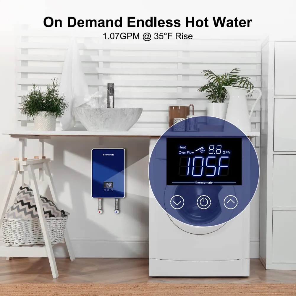 Thermomate Electric Water Heater - Blue - 6kW & 240V