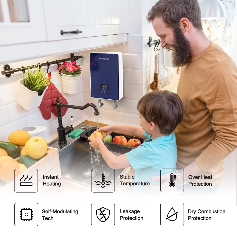 Thermomate Electric Water Heater - Blue - 6kW & 240V