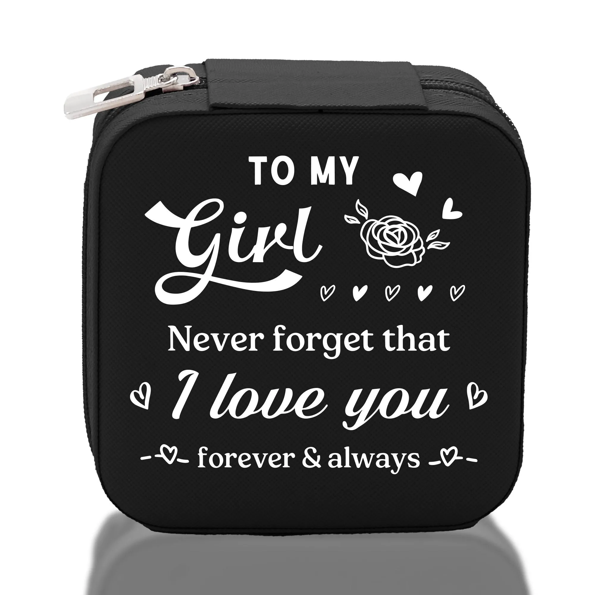 To My Girl Never Forget That I Love You Forever & Always Cotton Canvas Tote Bag Birthday Gift From Mother to Daughter Jewelry Box Gift