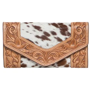 Tooling Leather Trifold Cowhide Wallet
