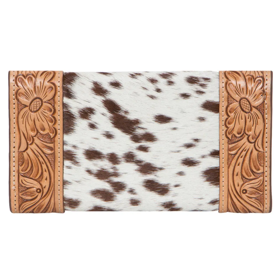 Tooling Leather Trifold Cowhide Wallet