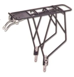 TRANZ-X BIKE REAR ALLOY CARRIER PANNIER ADJUSTABLE LUGGAGE RACK, 26 OR 700c WHEELS