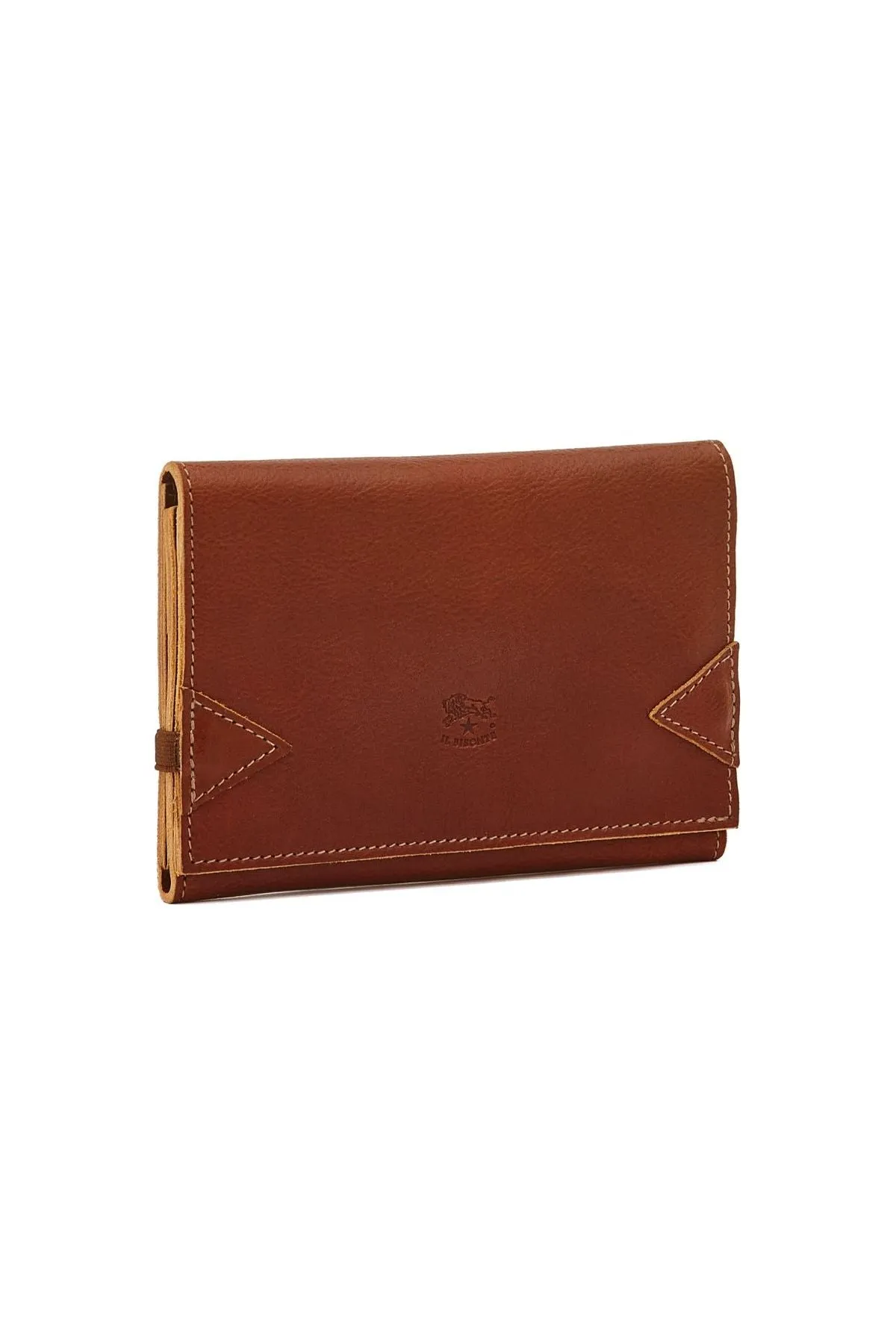 Tri-Fold Wallet in Vintage Leather - Dark Brown Seppia