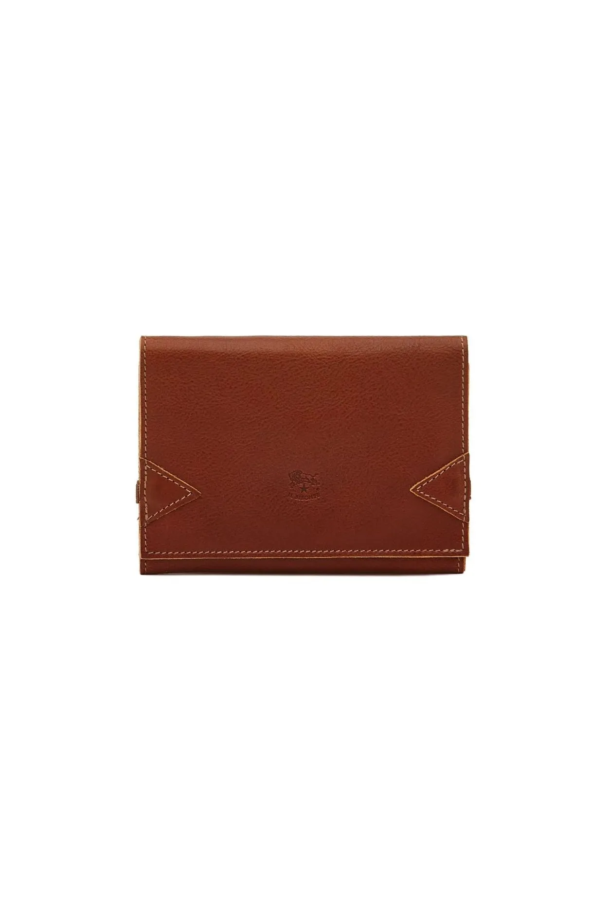 Tri-Fold Wallet in Vintage Leather - Dark Brown Seppia