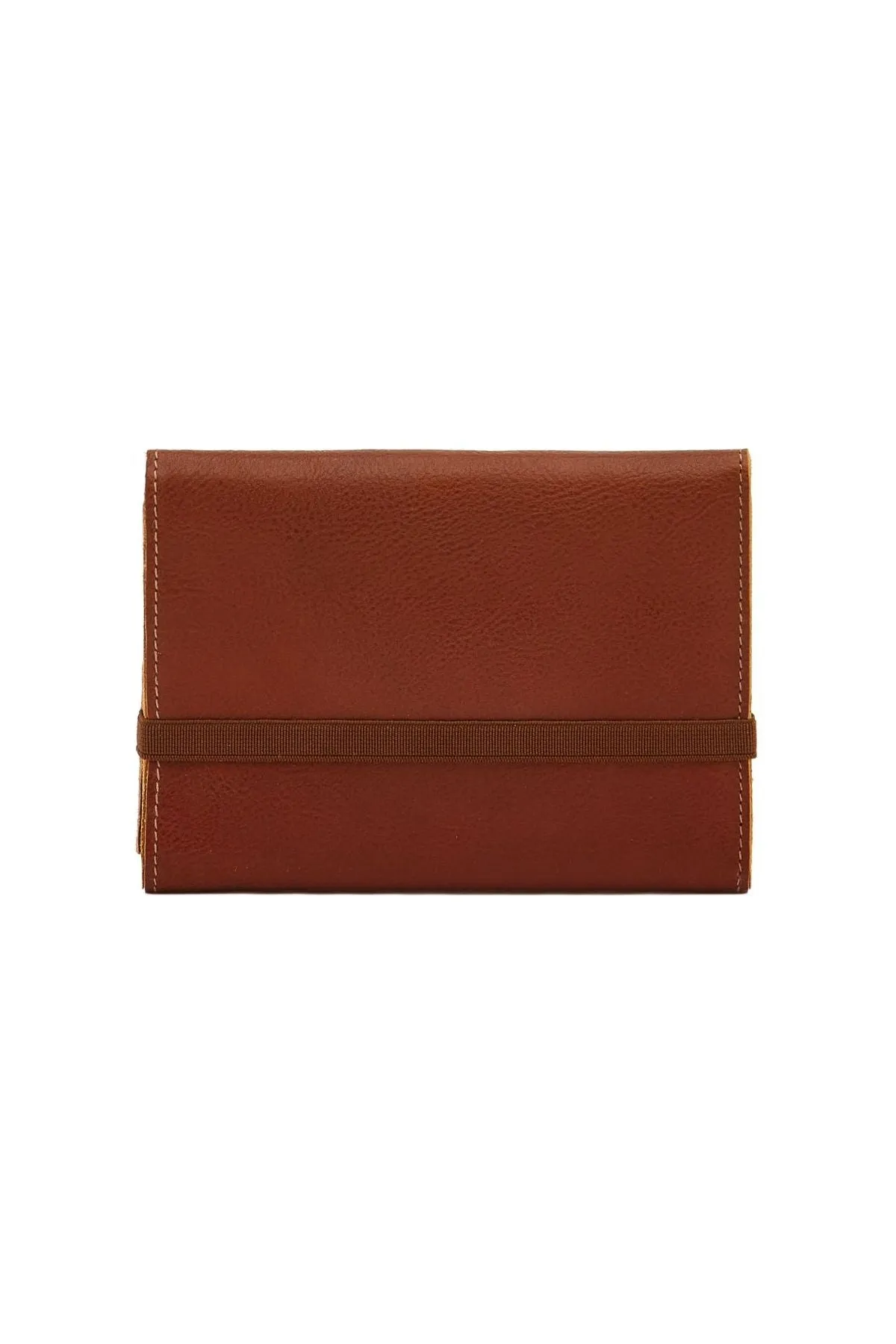 Tri-Fold Wallet in Vintage Leather - Dark Brown Seppia