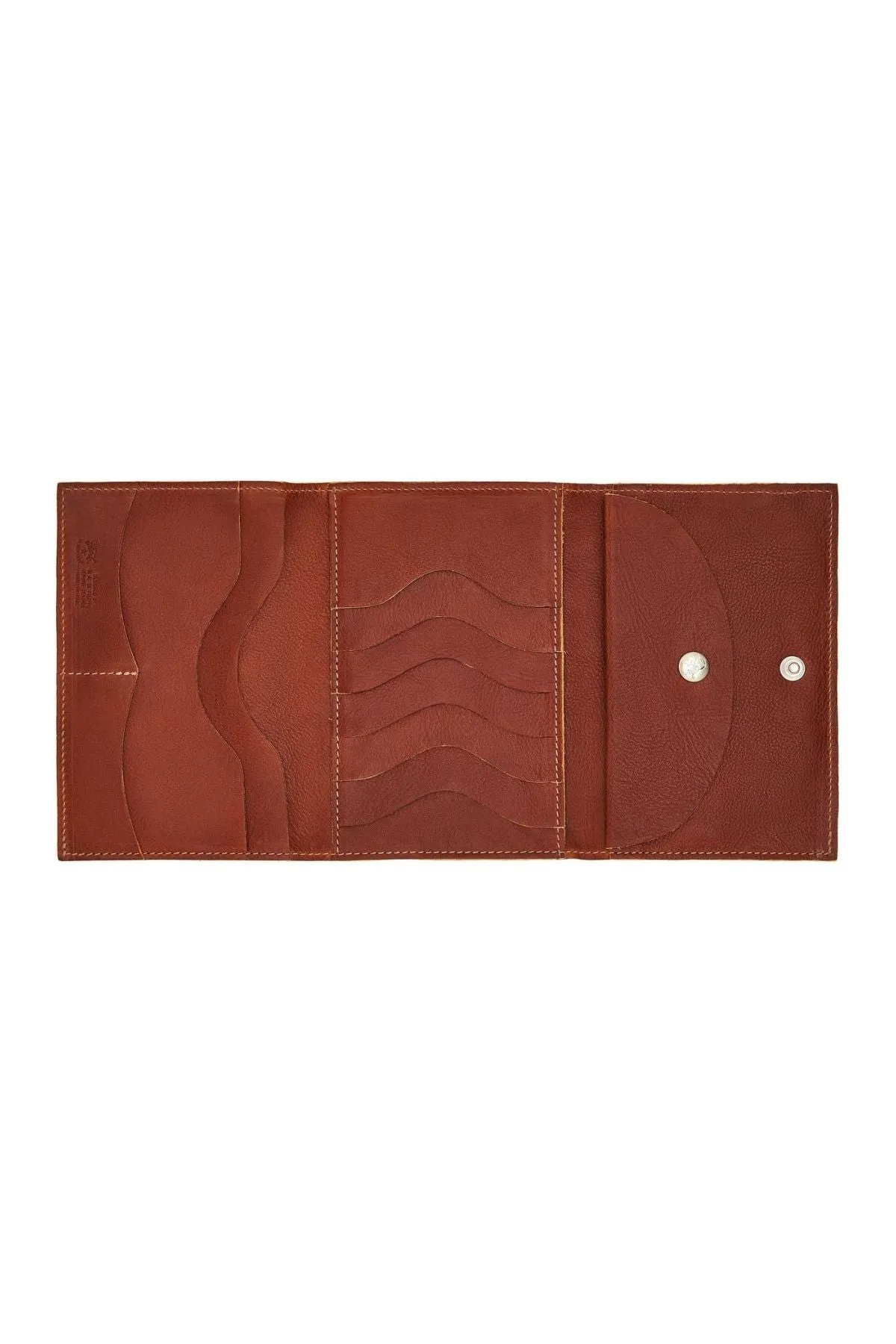 Tri-Fold Wallet in Vintage Leather - Dark Brown Seppia