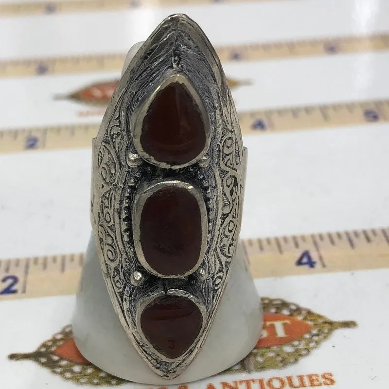 Tribal Antique Three Stones Ring