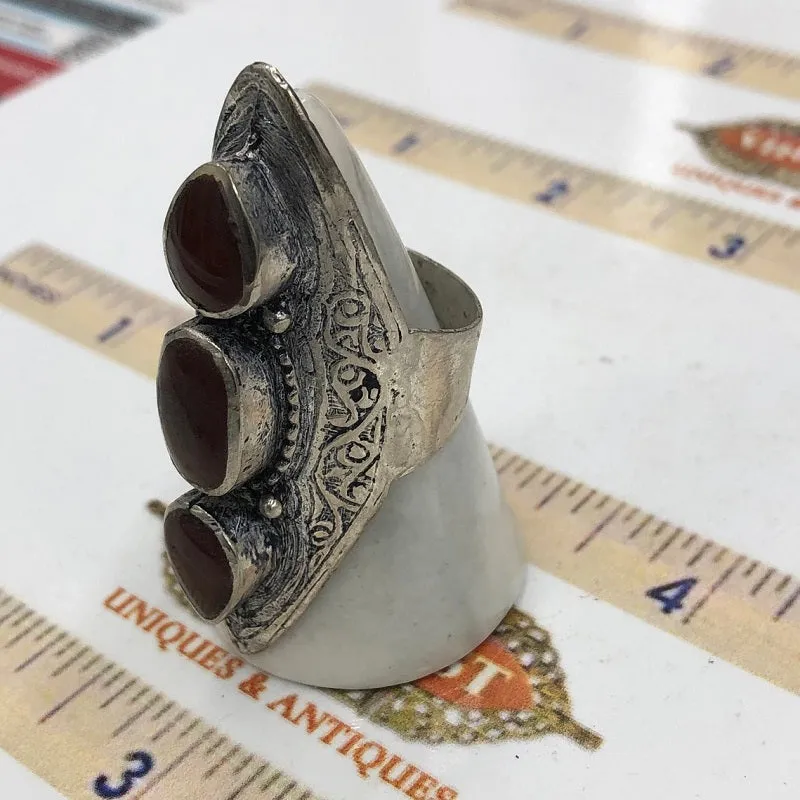 Tribal Antique Three Stones Ring