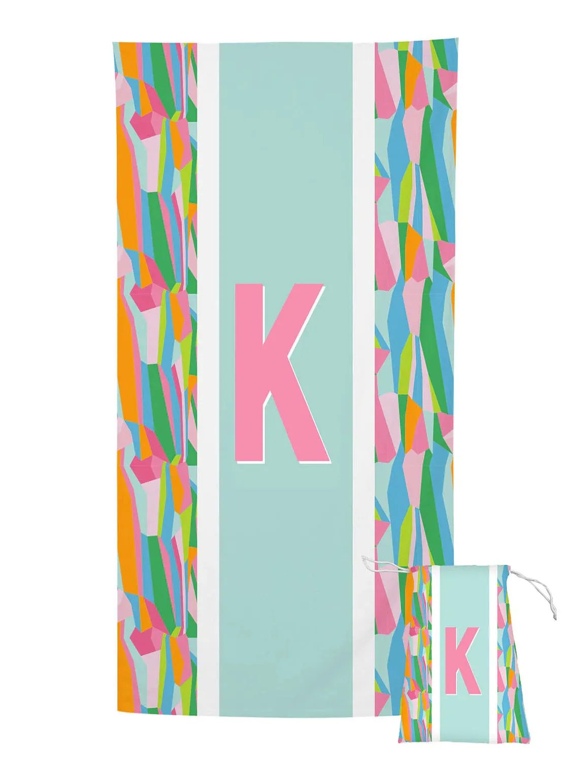 Tropical Initial Quick Dry Towel