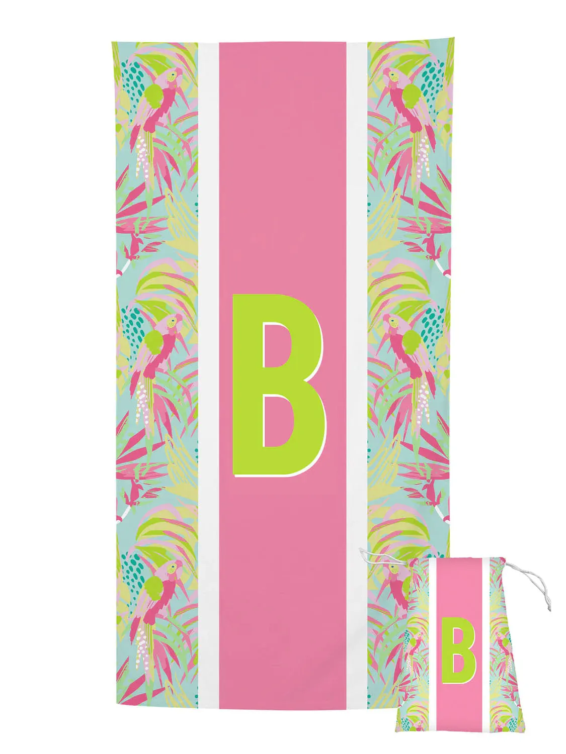 Tropical Initial Quick Dry Towel