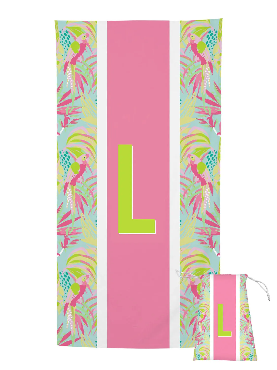 Tropical Initial Quick Dry Towel