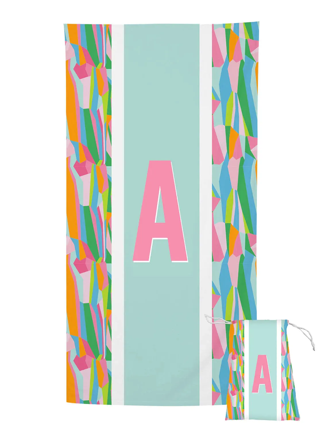 Tropical Initial Quick Dry Towel