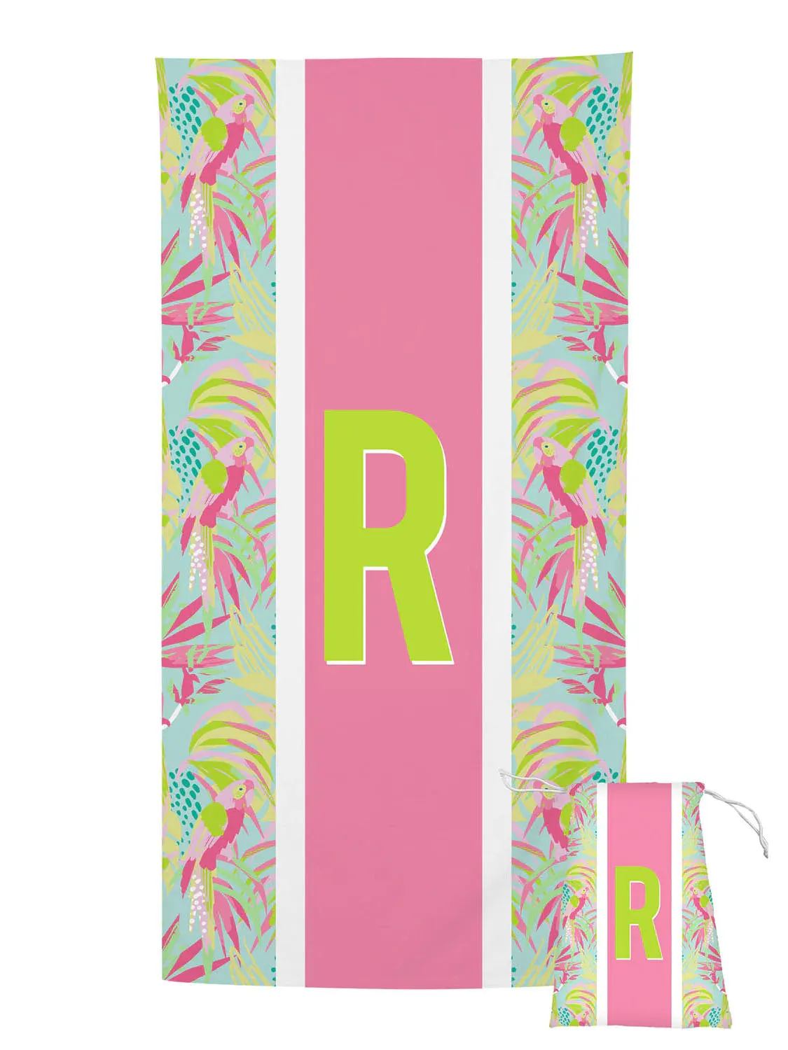 Tropical Initial Quick Dry Towel