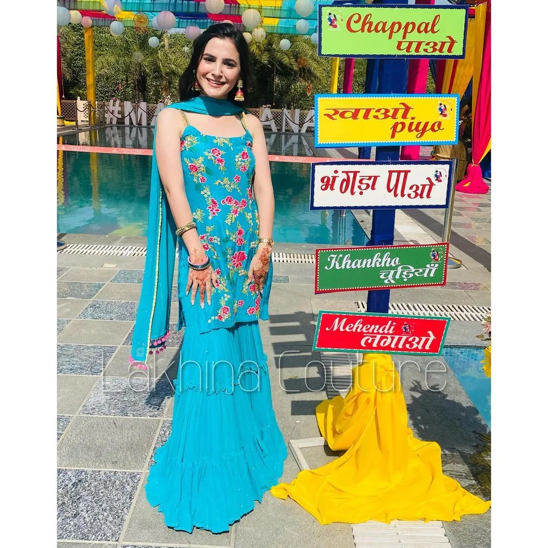 Turquoise Embroidered Suit