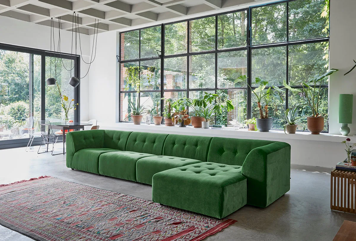 Vint Royal Velvet Couch - Element Left