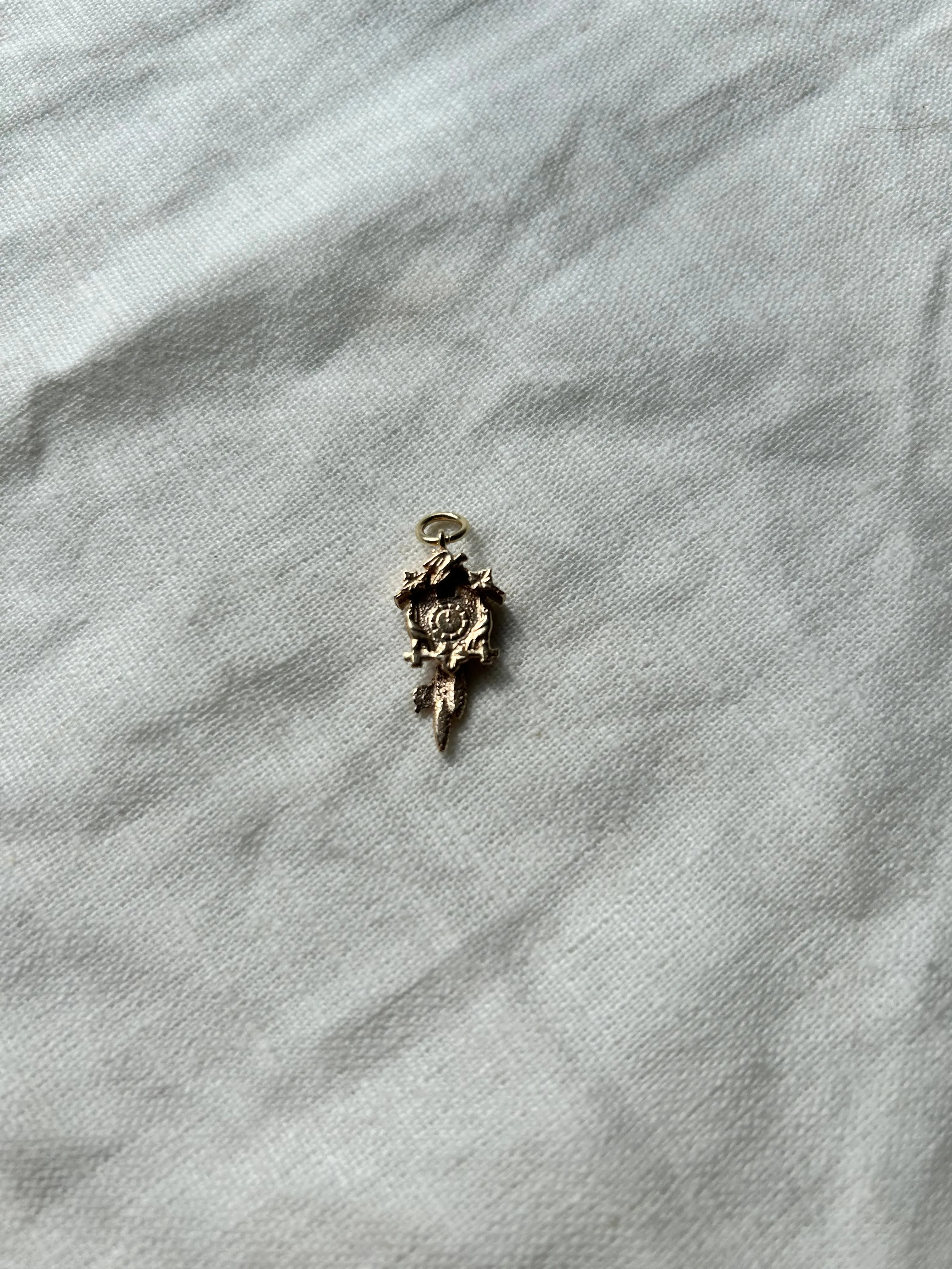 Vintage 9ct Yellow Gold Cuckoo Clock Charm