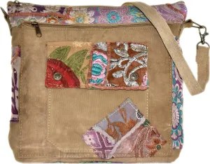 Vintage Fabric & Recycled Military Tent Crossbody