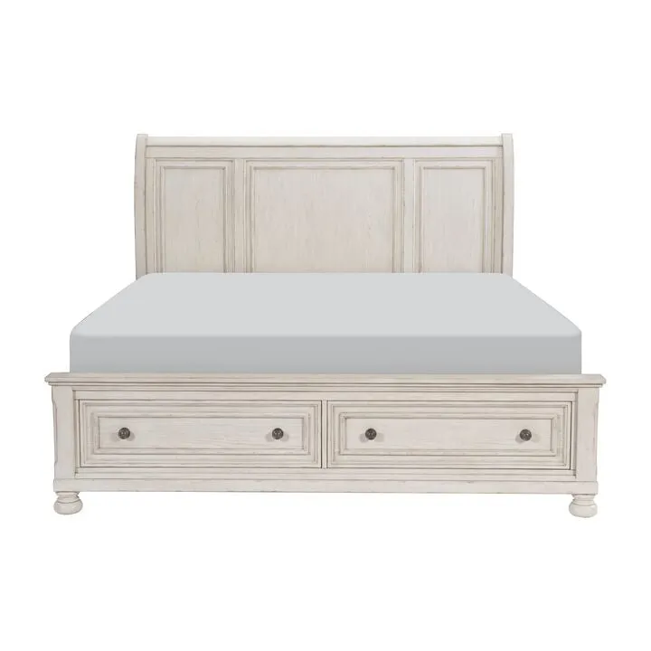 Viola King Bed - Antique White