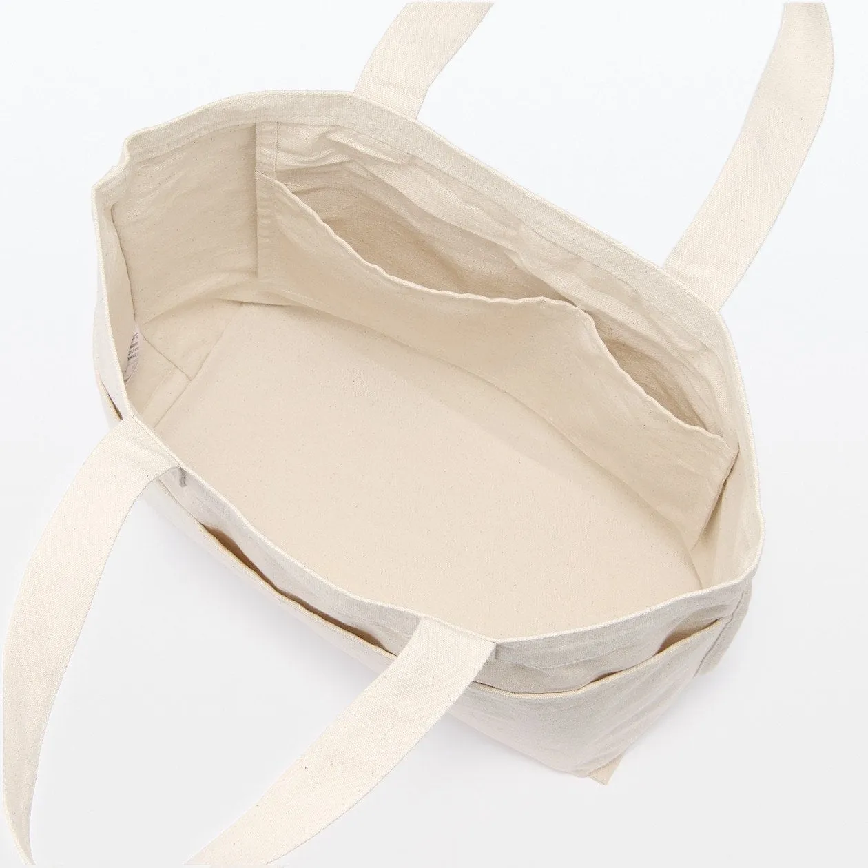 Wide Canvas Tote Bag