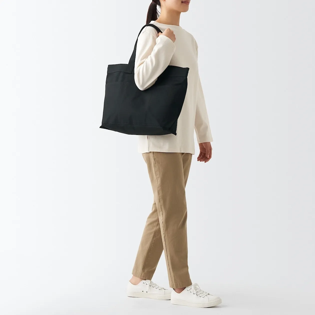 Wide Canvas Tote Bag