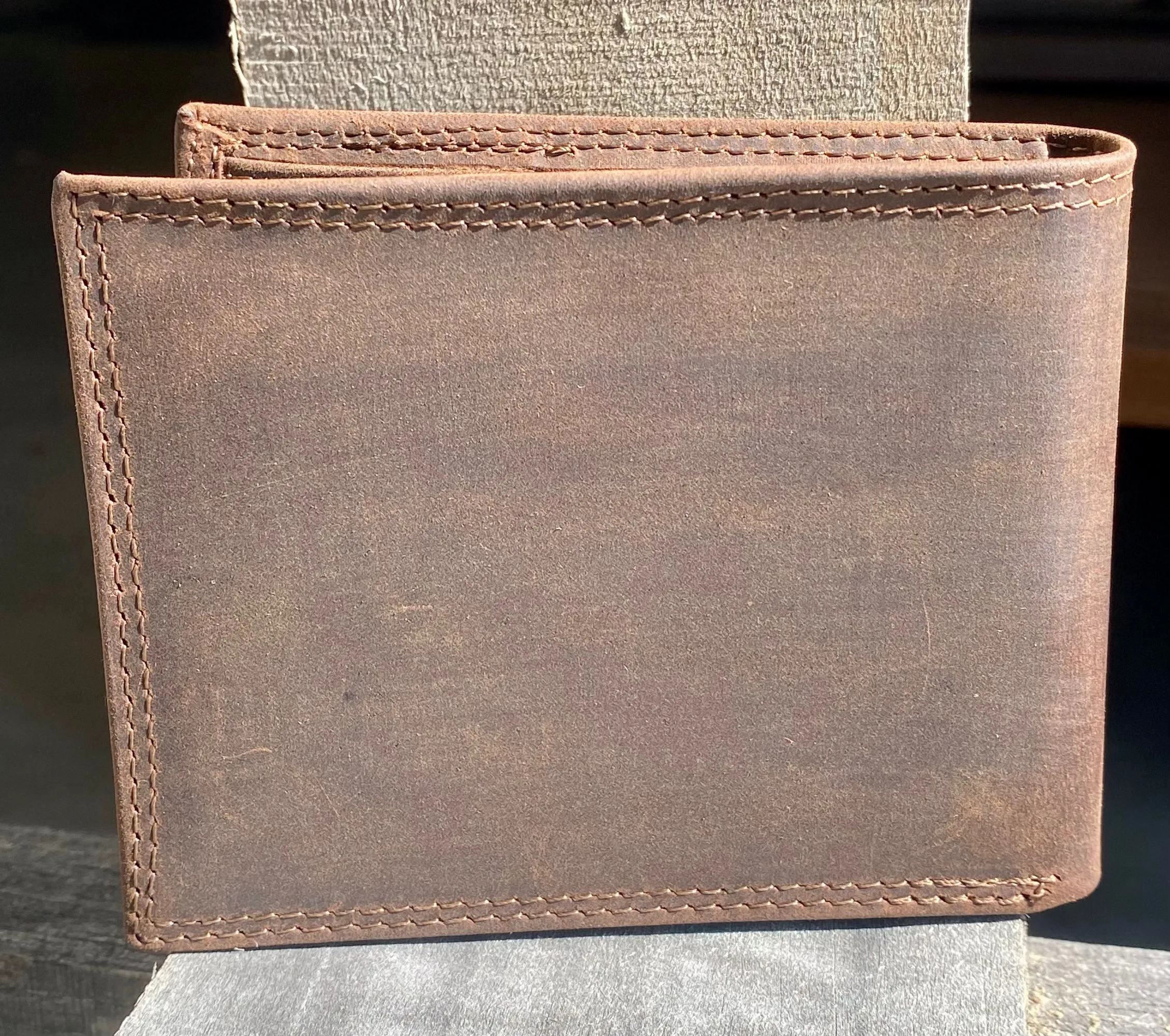Zep-Pro IWT1CRZH-AU Auburn University Tigers Brown “Crazy Horse” Leather Bi-fold Wallet