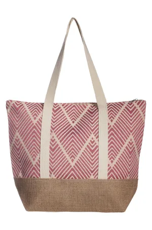 Zig Zag Beach Bag | PINK | 0563YY